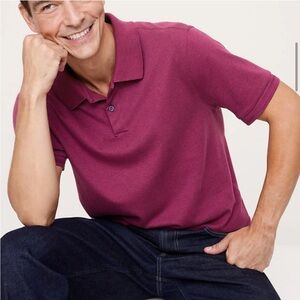 Banana Republic Mens Polo Shirt purple XL NWT